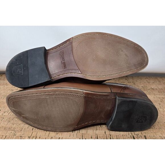 Stacy Adams Maddox Mens 10W Brown Leather Brogue Casual Dress  Oxfords Shoes‎ - Picture 10 of 11